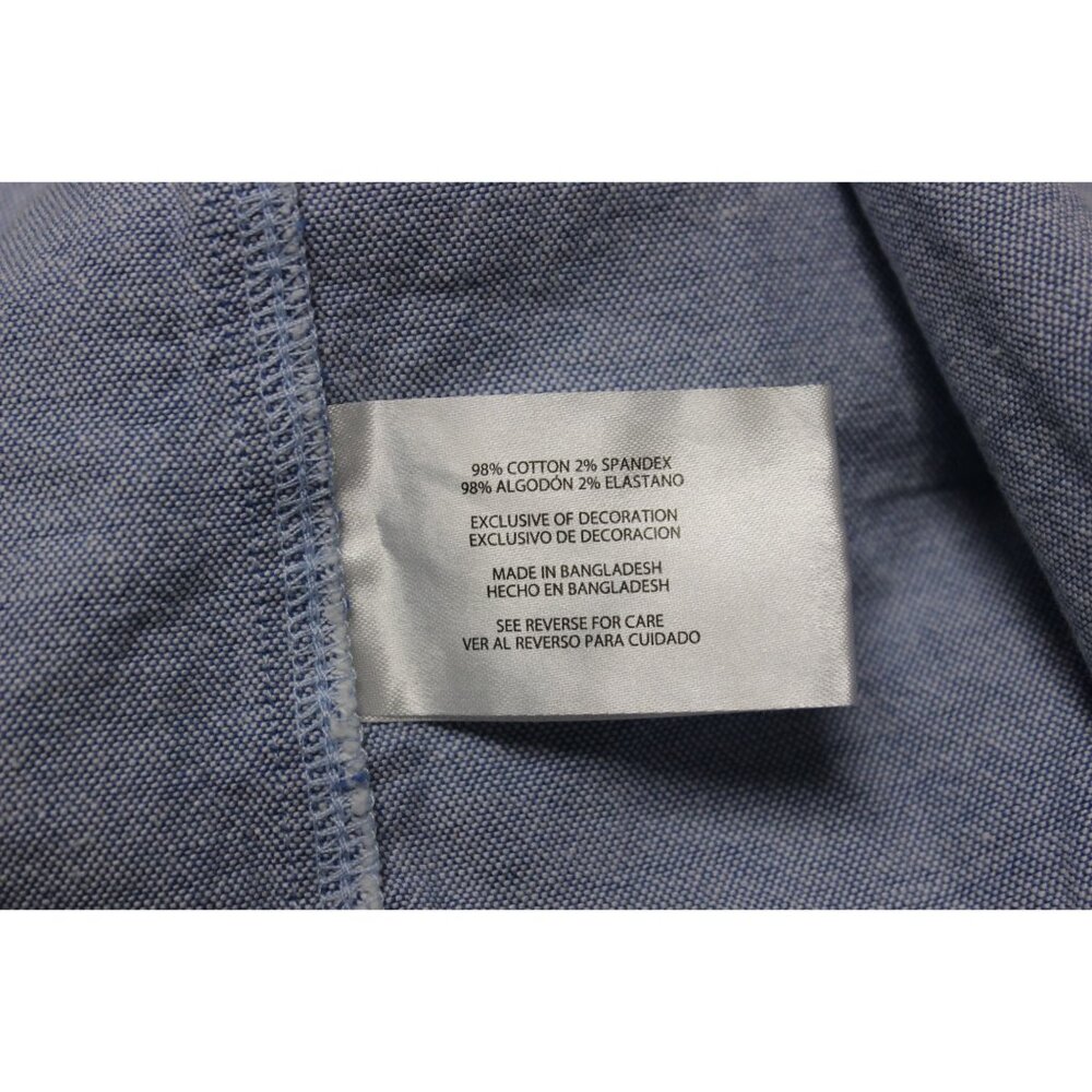 Gap men's solid blue button down collar button fr… - image 8